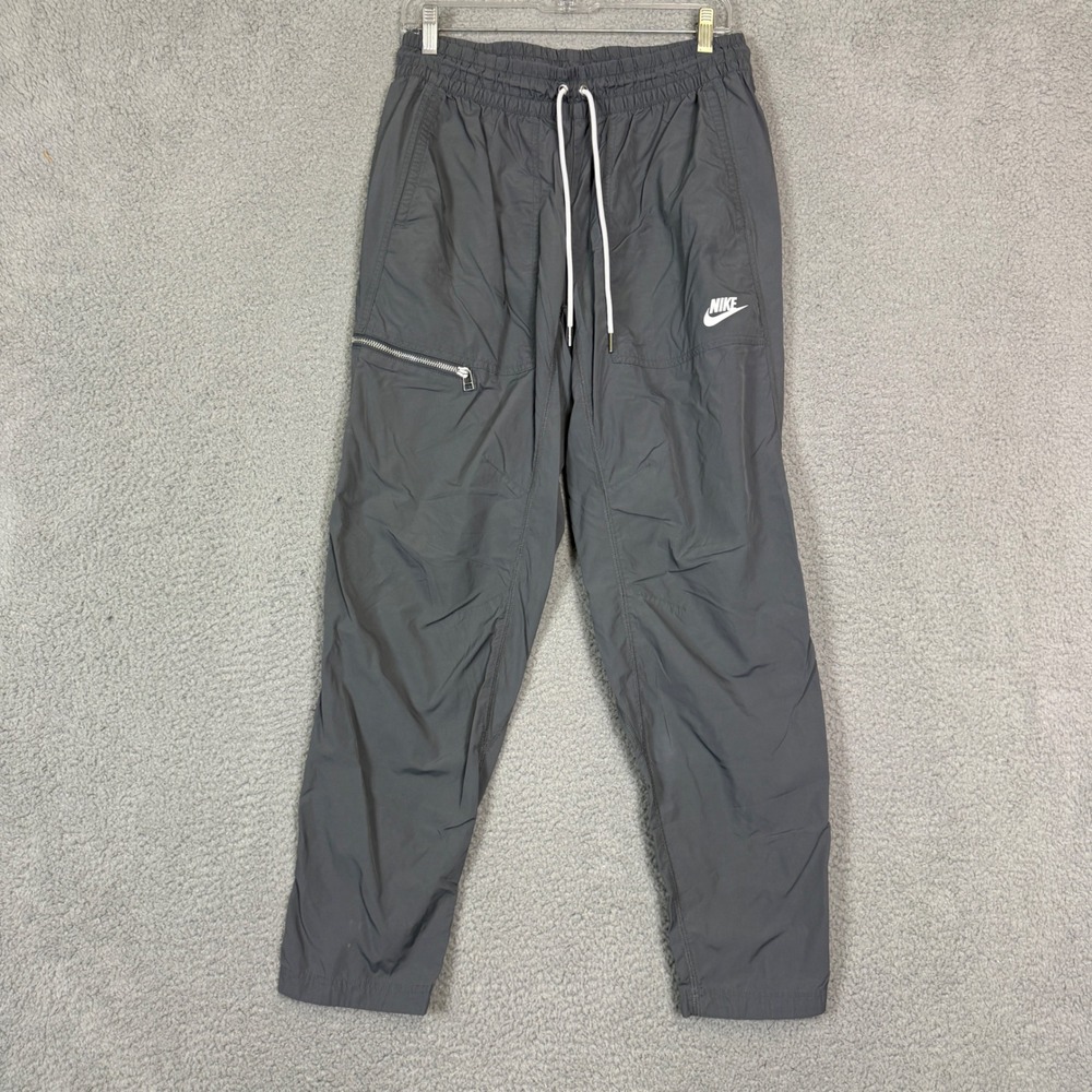 Nike Mens Sportswear Woven Tapered Jogger Grey Cargo Zipper Pocket Medium DJ0418